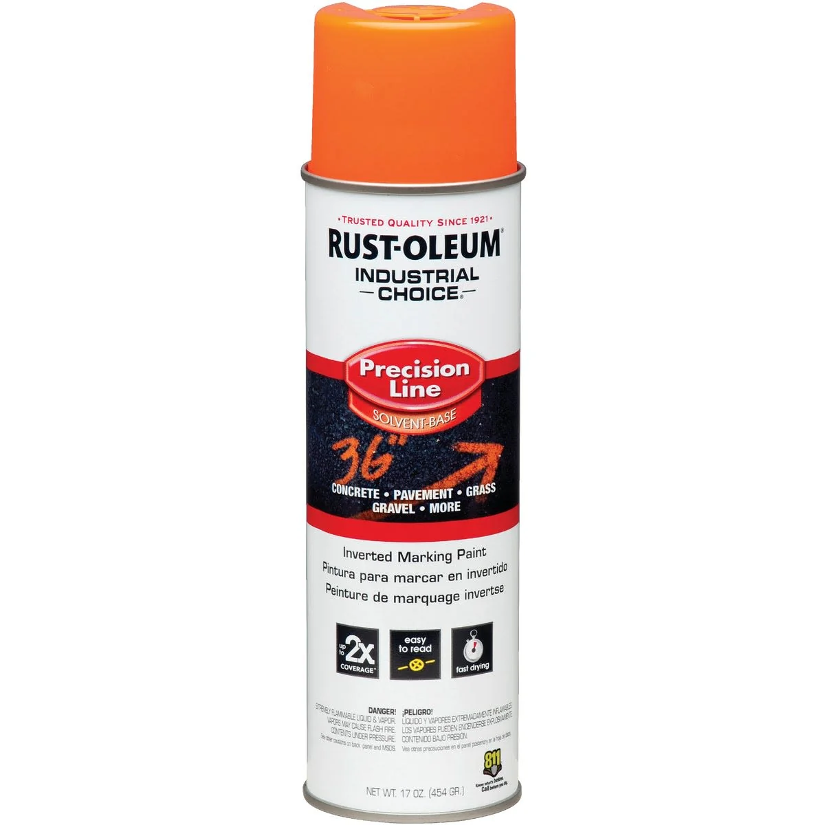Expertly Made Rust-Oleum Industrial Choice Fluorescent Orange Marking Spray Paint 17 oz. Premium Material