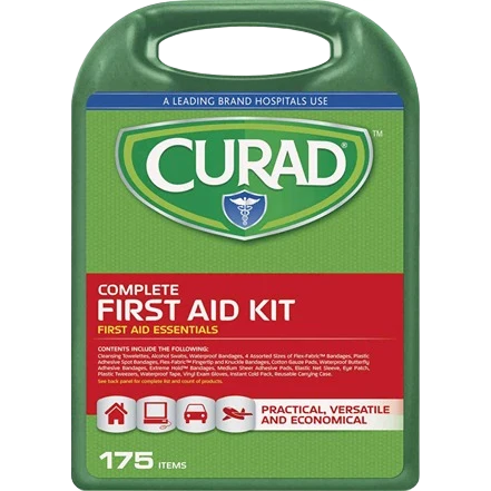 Fast Curad Compact First Aid Kit 175 Pieces Efficient