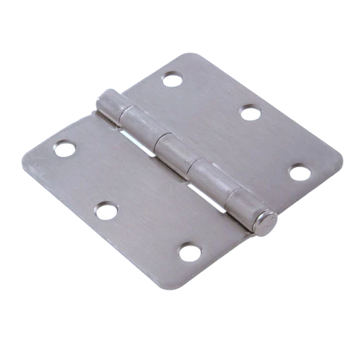 Selected Hillman 3-1 2 Satin Nickel 1 4 Corner Residential Door Hinge w Removable Pin Lightweight