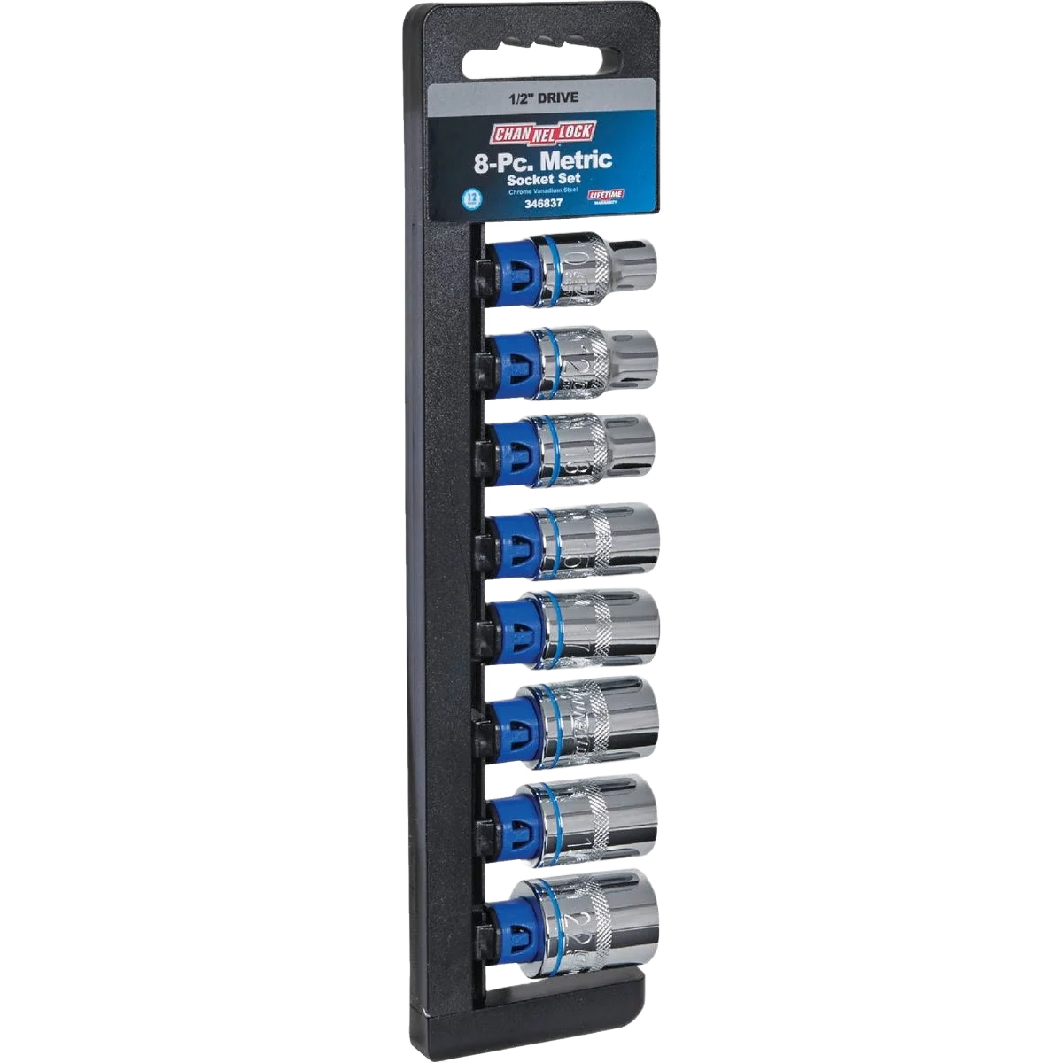 Exclusive Channellock 1 2 in. Drive 12-Point Shallow Metric Socket Set 8-Piece World-Class