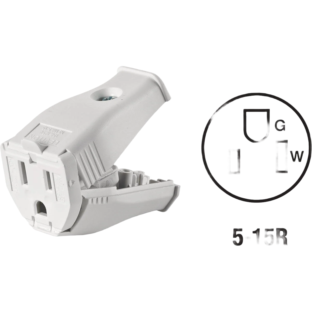 Secure Leviton 15 Amp White Clamp Tight Cord Connector Smart