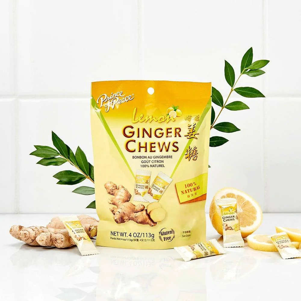 Crafted Prince of Peace Lemon Ginger Chews 4 oz. Durable