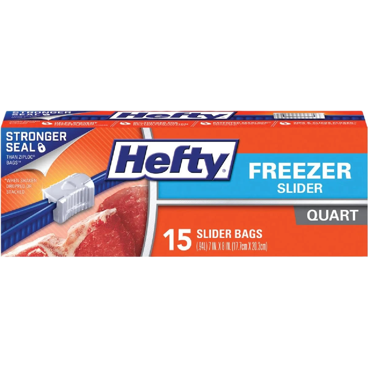 Eco-Friendly Hefty Slider zer Bags 15 Pack Original Design