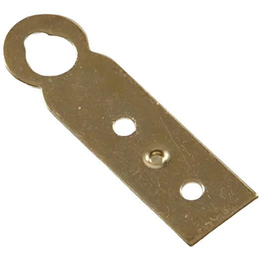 Premium Material Hillman 9 16 in. x 2 in. Hanger Plate- Brass Finish First-Class