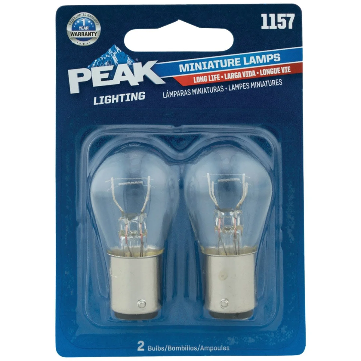 Official PEAK 1157 12.8 14V Miniature Automotive Light Bulb 2-Pack User-Friendly