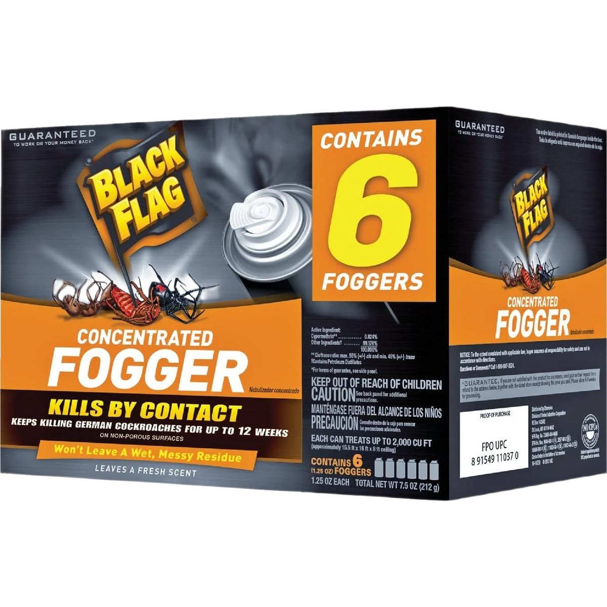 Reusable Black Flag Indoor Insect Fogger Organic