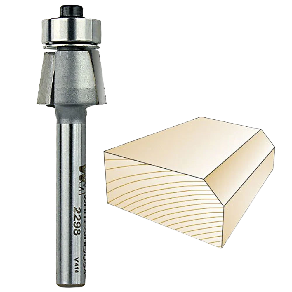 Classic Whiteside 7 deg. Edge Bevel Bit 1 4 in. SH x 3 8 in. CL x 3 8 in. CH Optimized