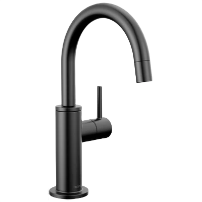 Long-Lasting Delta Contemporary Round Matte Black Beverage Faucet Reliable