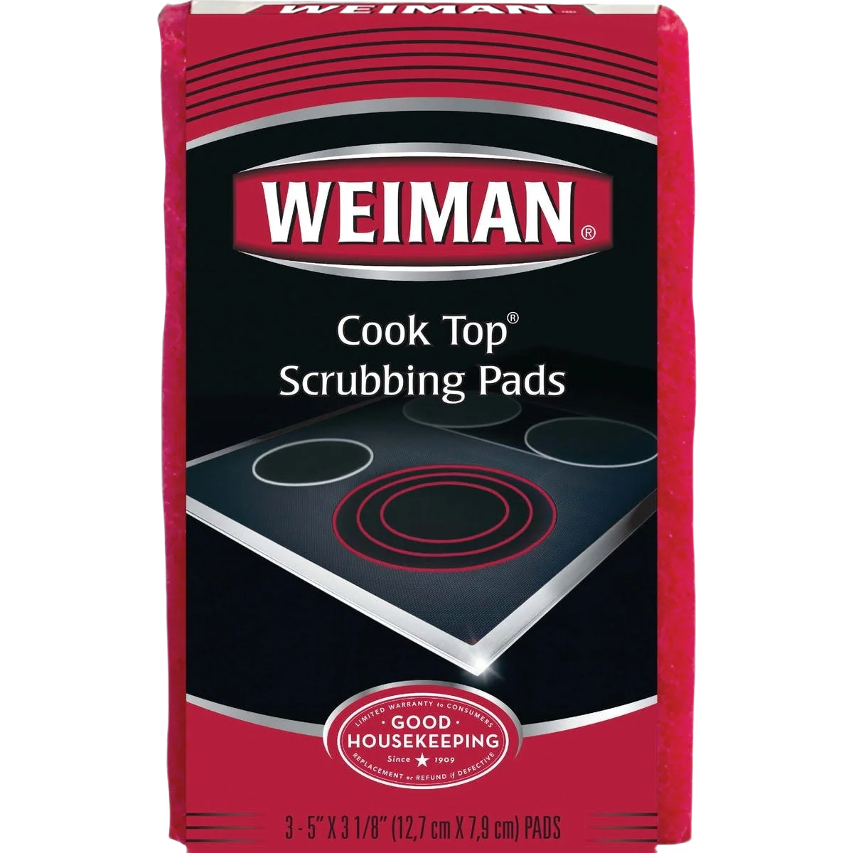 Durable Weiman Cook Top Scrubbing Pad 3 Count Easy-to-Use