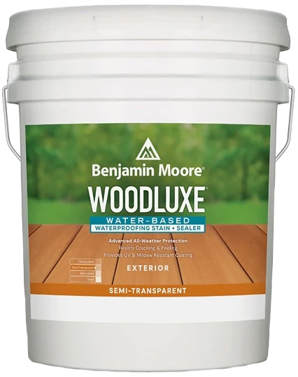 Quality Benjamin Moore Woodluxe Semi-Transparent Stain Base 1 5 gallon Recyclable
