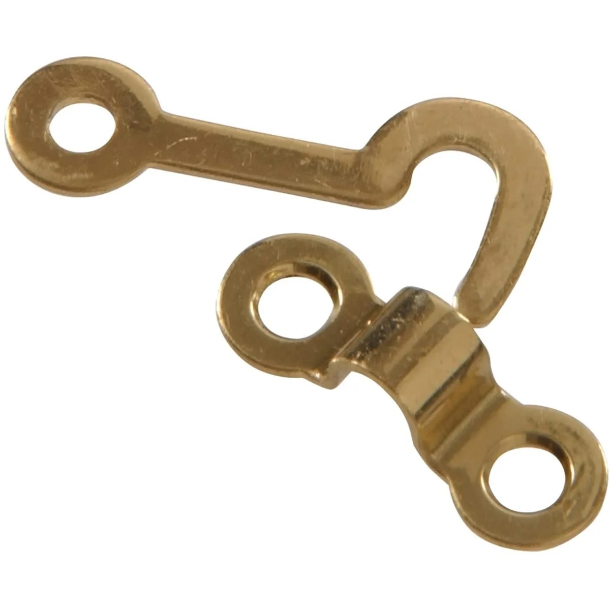 Premium Material Hillman Solid Brass Decorative Hook with Staples Bright Brass Fast