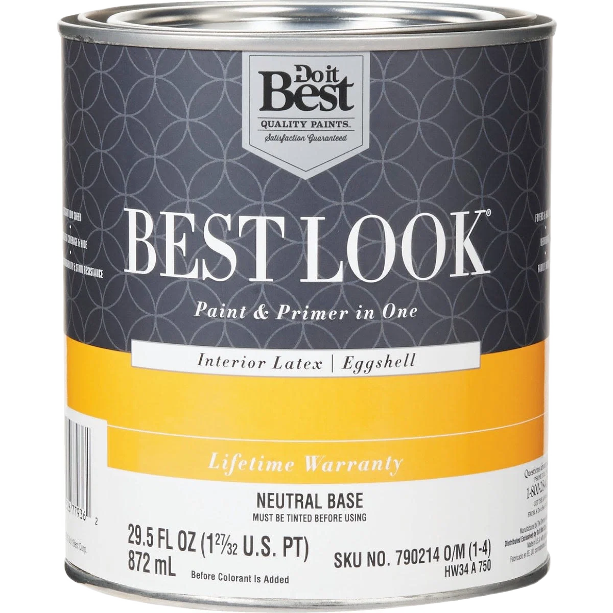 Top-Quality Look Neutral Base Interior Latex Eggshell Paint Primer In One 1 Quart Fast