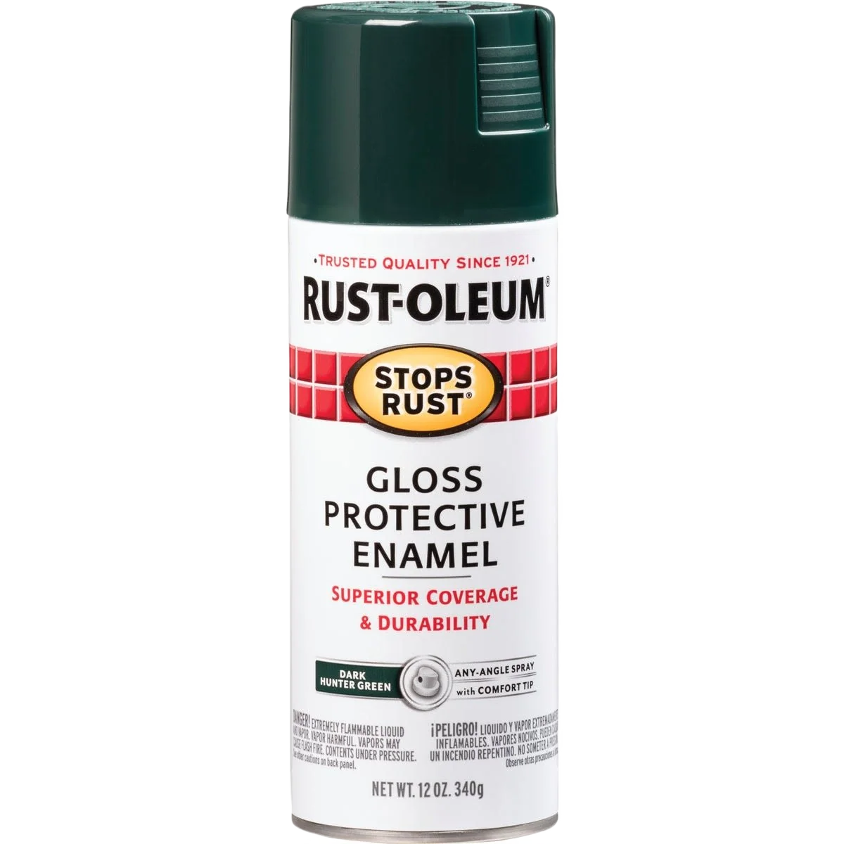 Classic Rust-Oleum Dark Hunter Green Gloss Protective Enamel Spray Paint 12 oz. Exceptional