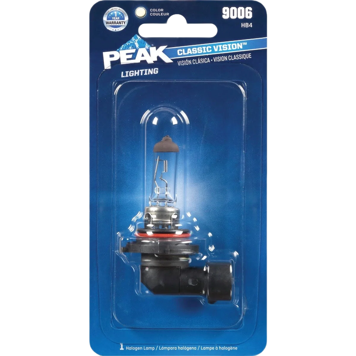 Professional PEAK Classic Vision 9006 HB4 12.8V Halogen Automotive Bulb Superior
