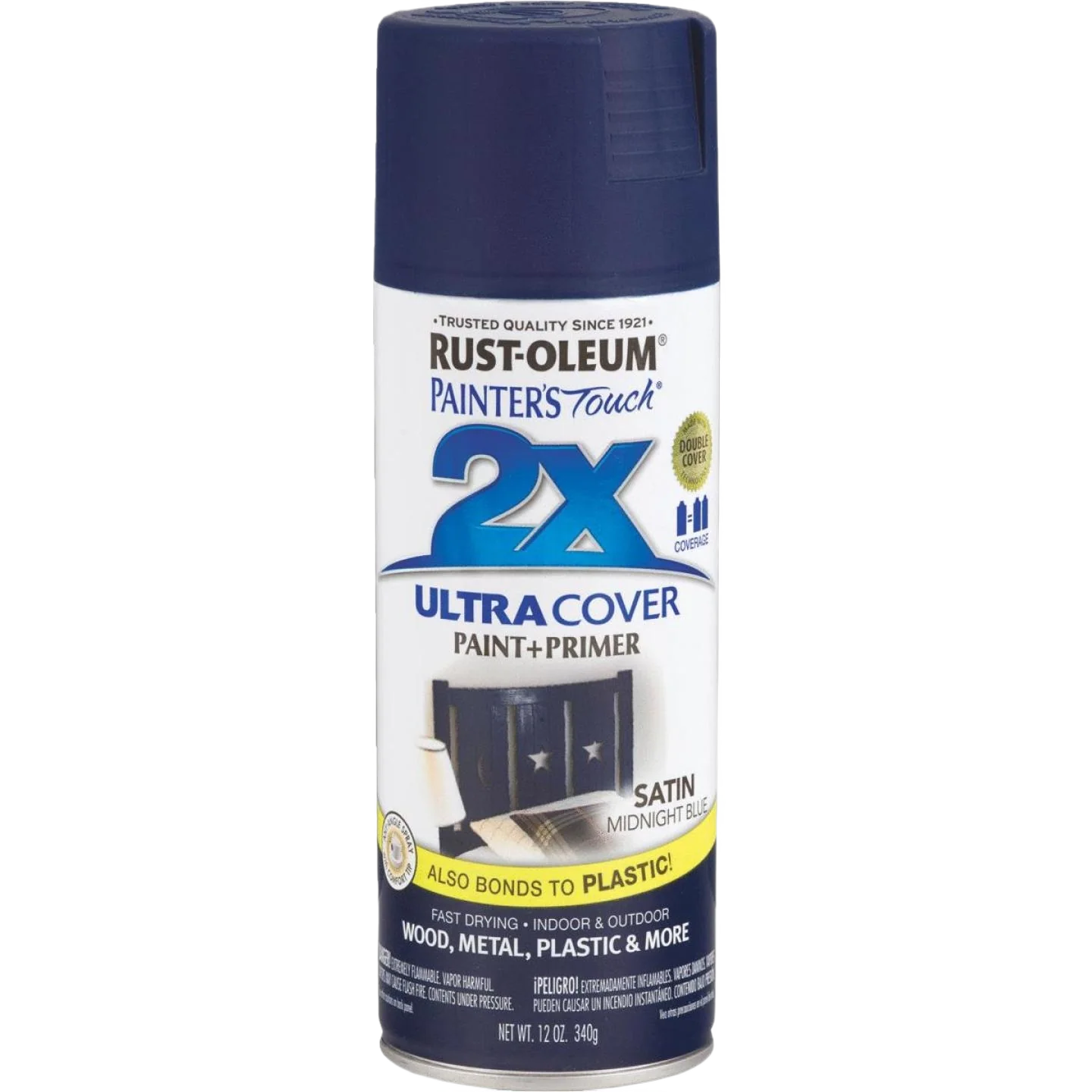 Responsible Rust-Oleum Painters’ Touch 2X Midnight Blue Satin Spray Paint Primer 12 oz. User-Friendly