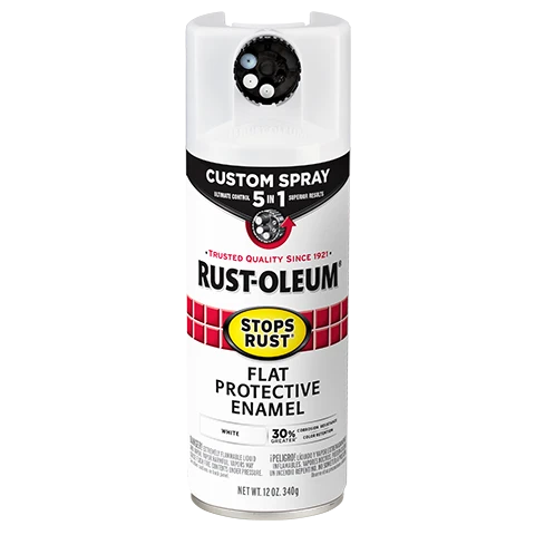 Next-Generation Rust-Oleum Protective Enamel w 5-in-1 Spray Flat White Solid