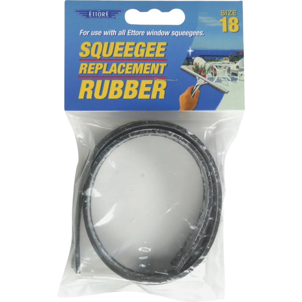 Lightweight Ettore Rubber Squeegee Blade 12 in. Contemporary