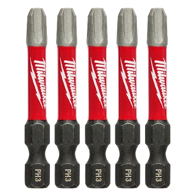 Consistent Milwaukee SHOCKWAVE™ Impact Duty™ 2 PH3 Phillips Bits 5-Pack Efficient