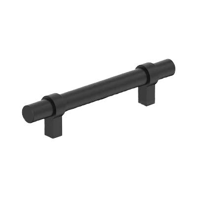 Modern Amerock Central 3-3 4 Center-to-Center Matte Black Cabinet Pull Casual