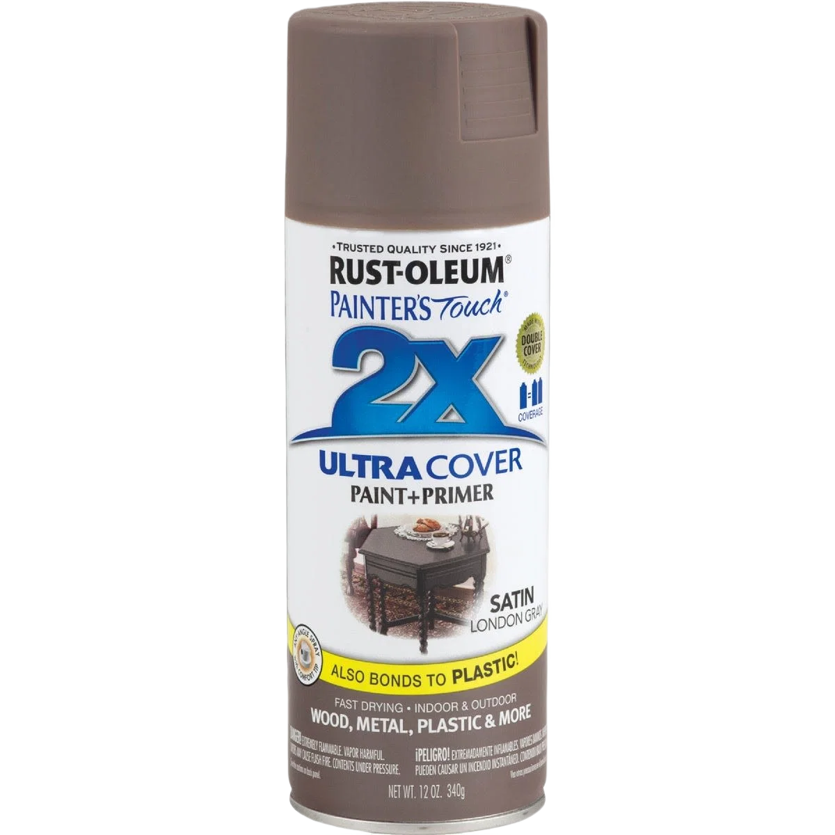 Convenient Rust-Oleum Painters’ Touch 2X London Gray Spray Paint Primer 12 oz. Authentic