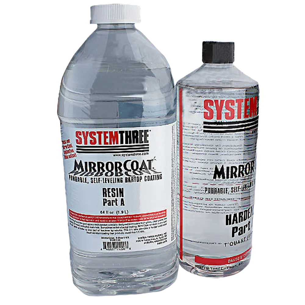 Genuine System Three Mirror Coat Bar Top Finish 3 Quart Reusable