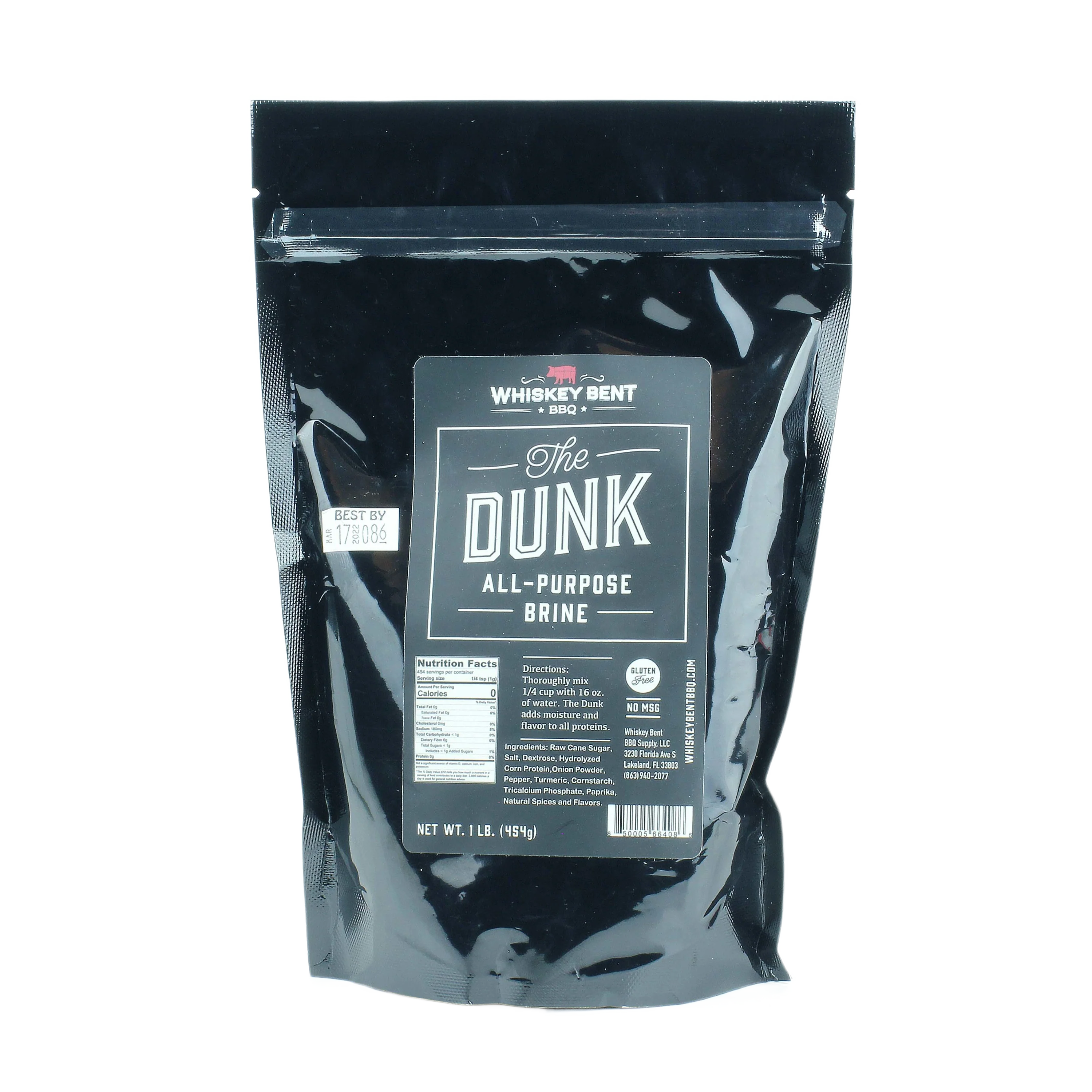 Exceptional Whiskey Bent BBQ The Dunk All-Purpose Gluten Brine Package 1 lb. Certified