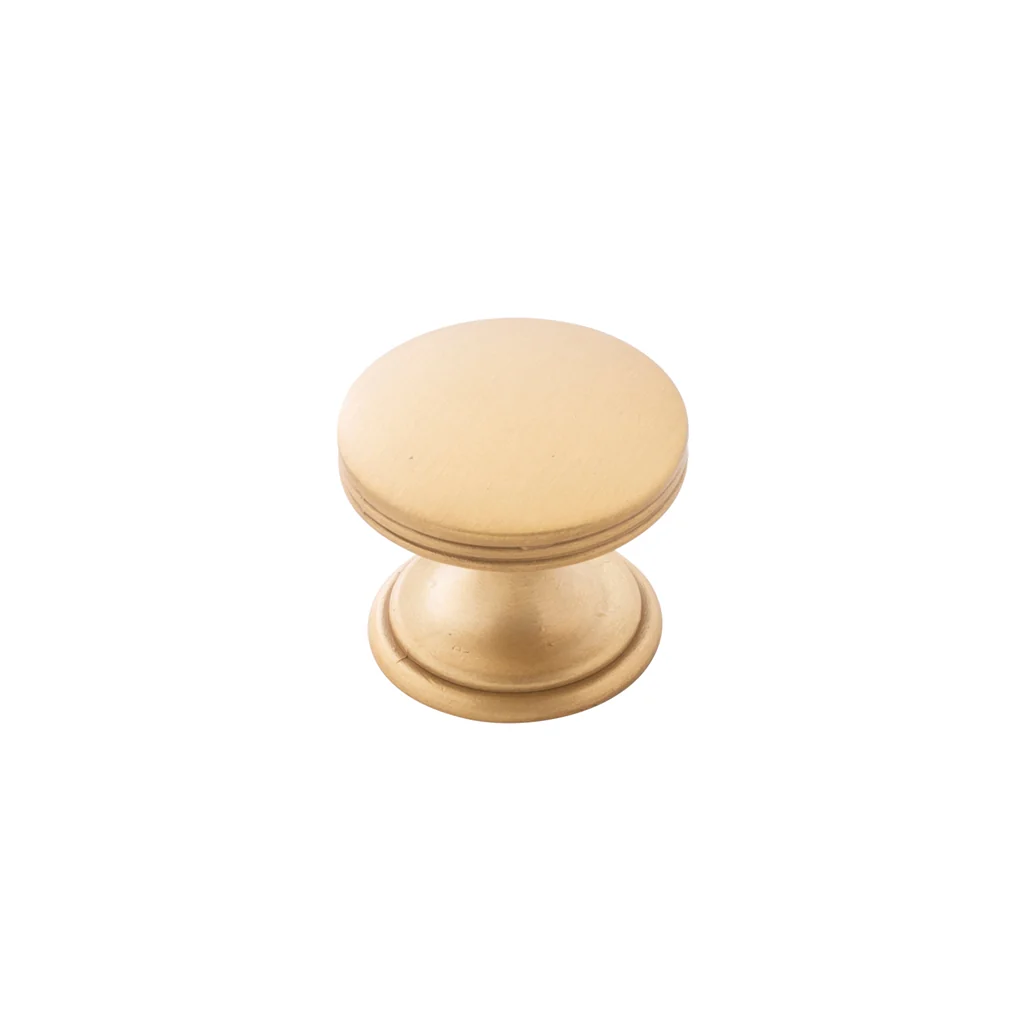 Enhanced Hickory Hardware 1-3 8 Brushed Golden Brass American Diner Knob Pure