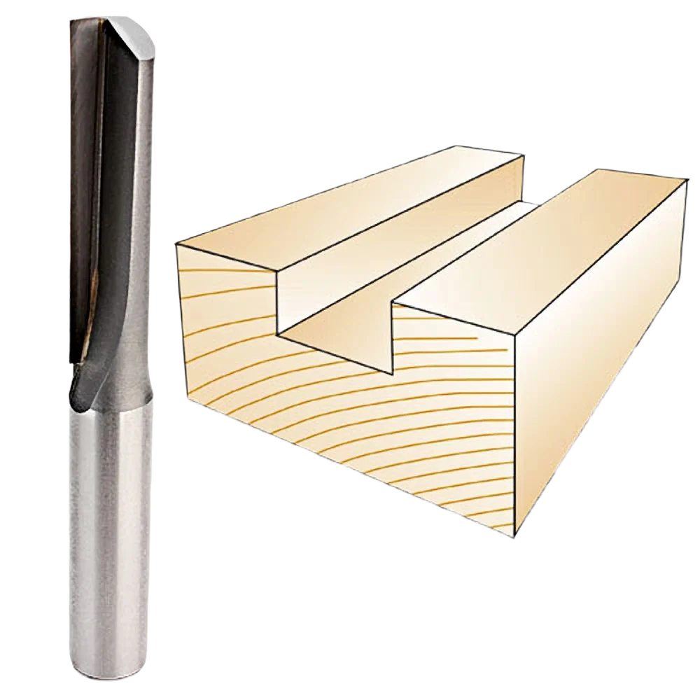 Premium Whiteside Straight Single Flute Bit 1 2 in. SH x 1 2 in. CD x 2-1 2 in. CL Powerful