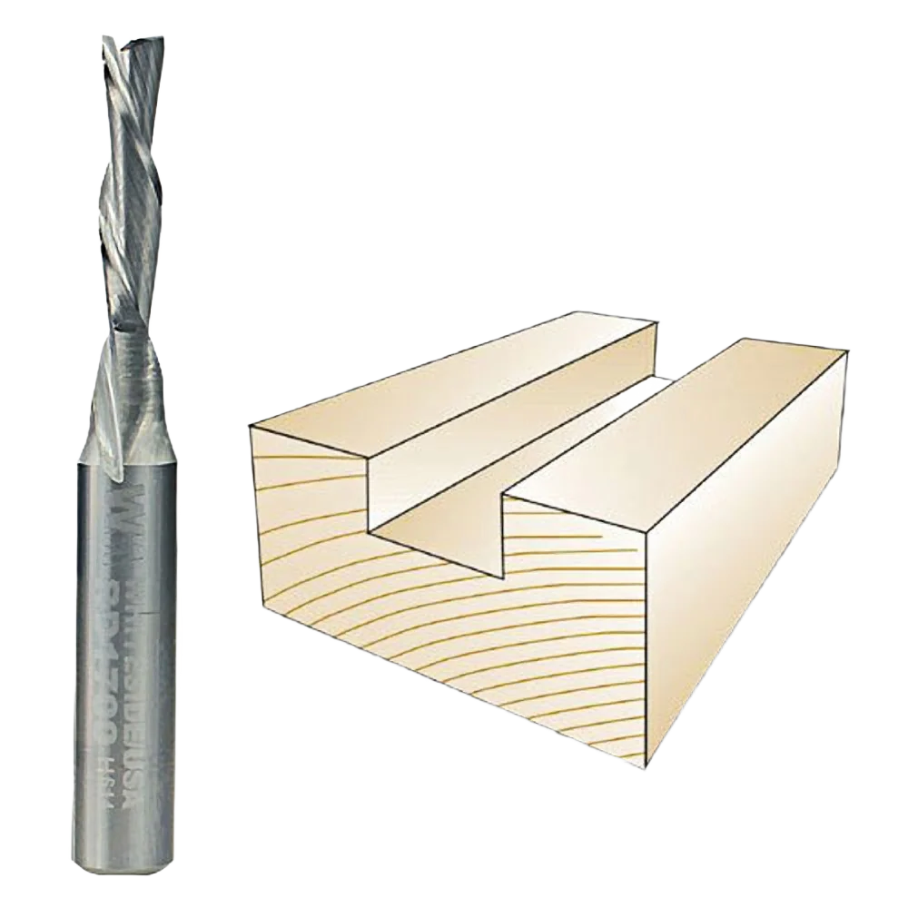 Smooth Whiteside Spiral Downcut Bit 1 4 in. SH x 5 32 in. CD x 5 8 in. CL Powerful