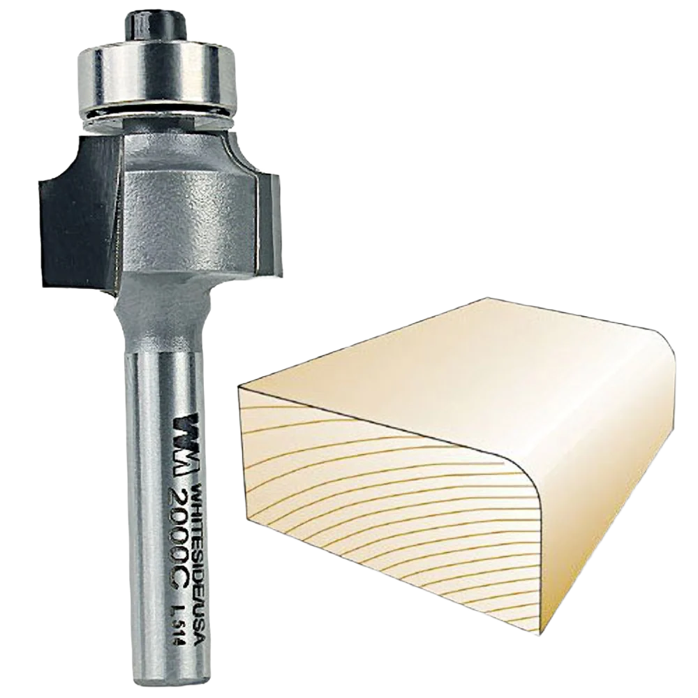 Reusable Whiteside 2000C Roundover Bit 1 4 in. SH x 1 8 in. R High-End