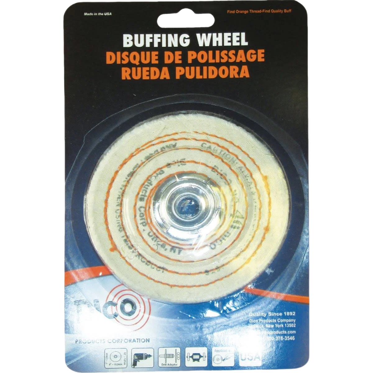 Effective Nyalox 4 in. Spiral Sewed Buffing Wheel 1 4 in. Shank Excellent