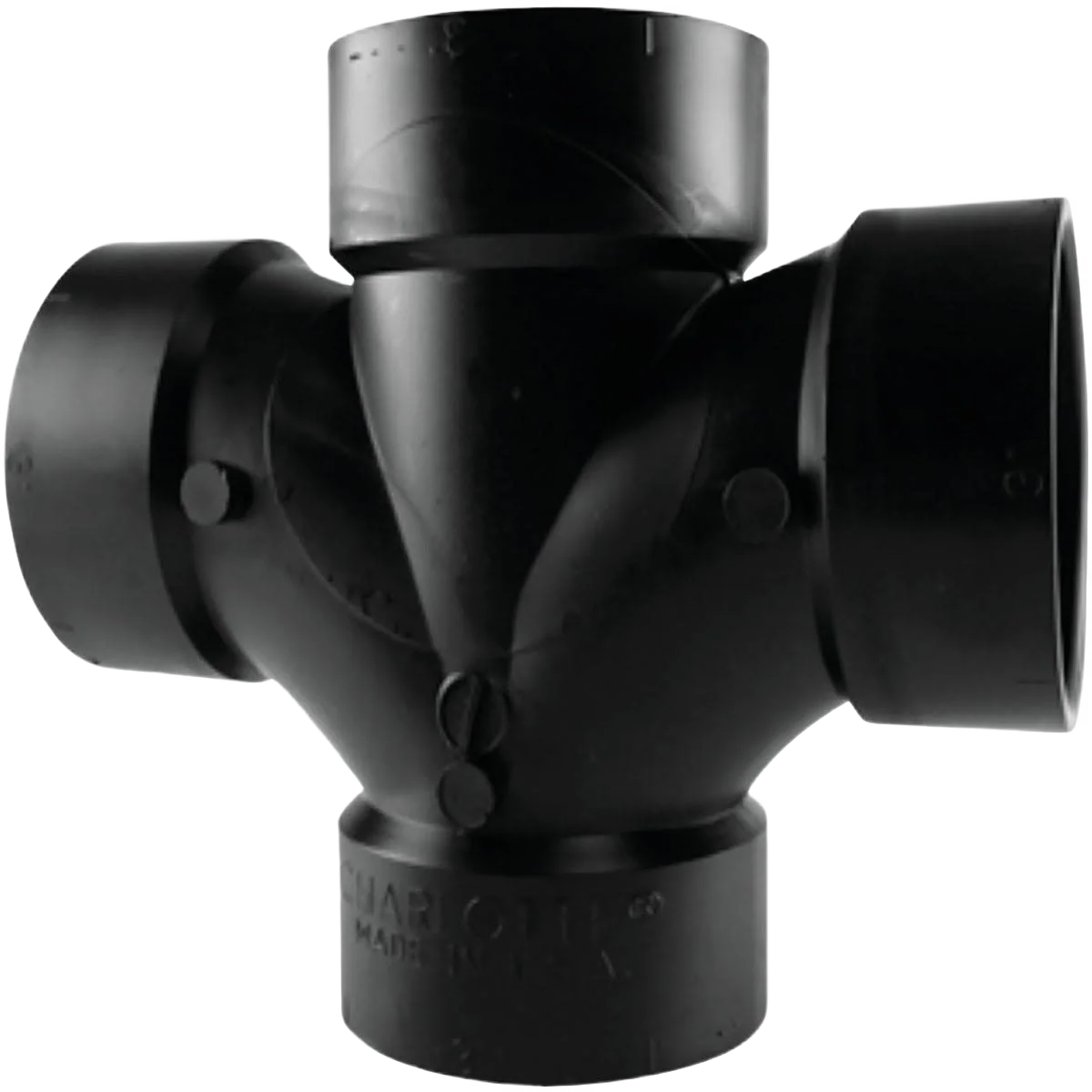 Traditional Charlotte Pipe 1-1 2 In. All Hub Double Sanitary Tee High-Performance
