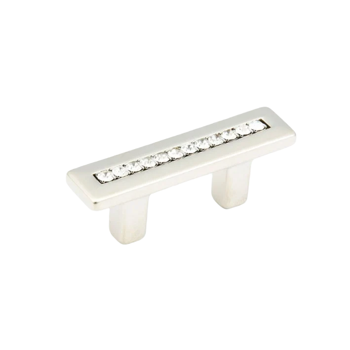 High-Grade Schaub Skyevale Satin Nickel with Crystals Cabinet Pull 2.5 in. Easy-to-Use