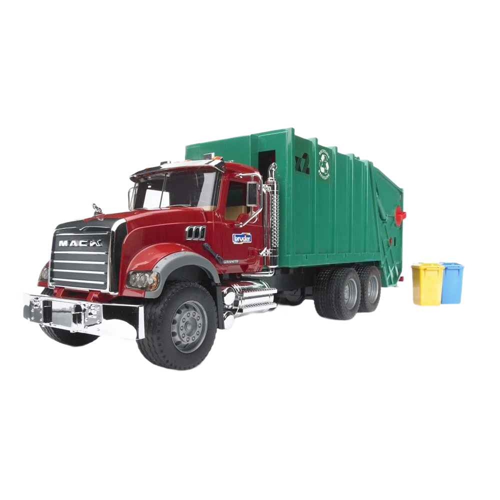 Detailed Bruder Toys 1 16 Scale Mack Granite Garbage Truck Contemporary