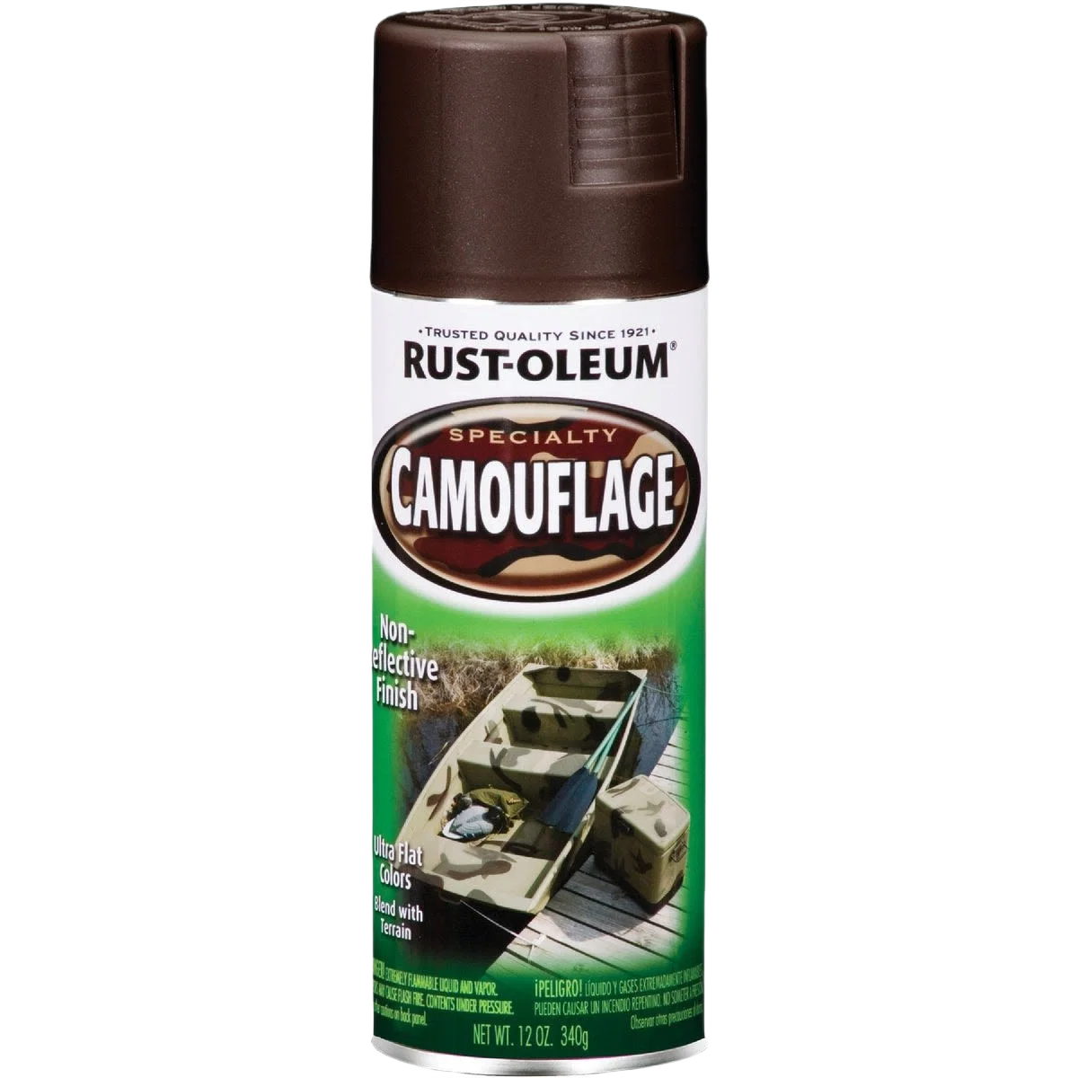Superior Rust-Oleum Camouflage Earth Brown Spray Paint 12 oz. Convenient