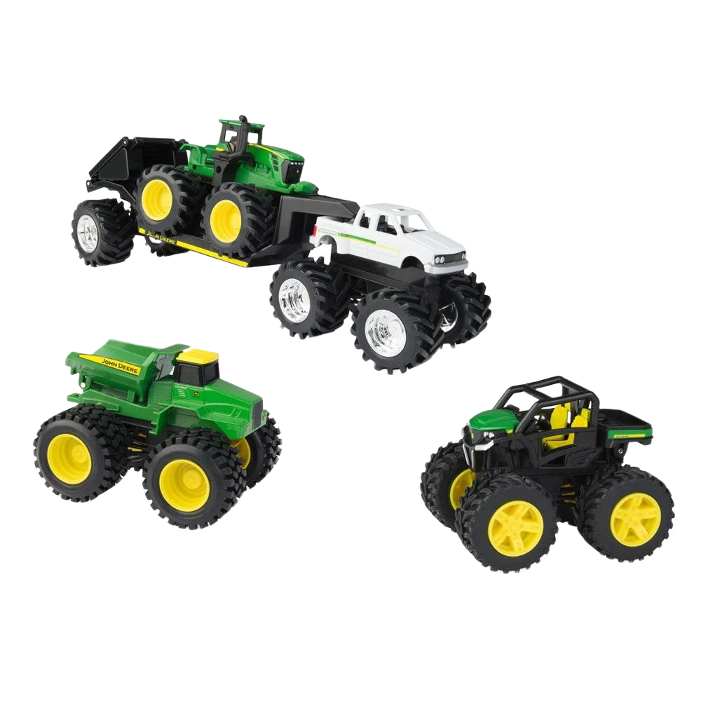 Official Tomy John Deere Monster Treads 5 Pc. Value Toy Set High-Grade
