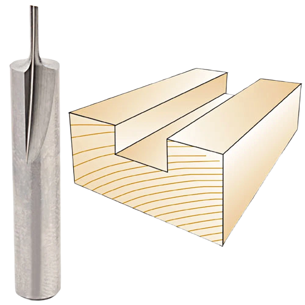 Green Whiteside Inlay Bit 1 4 in. SH x 1 16 in. CD x 3 16 in. CL Lightweight