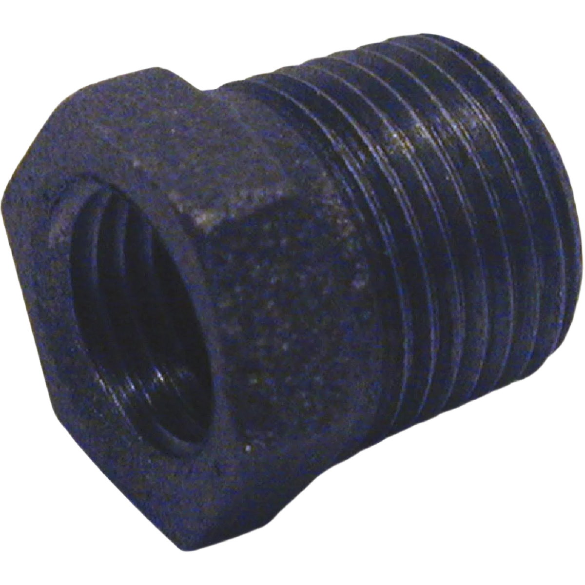 Trendy B K Black Hexagon Iron Bushing 1 In. x 1 2 In. Contemporary