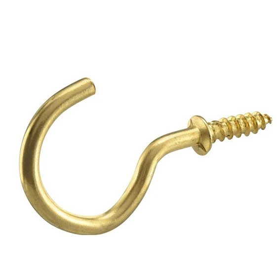 Excellent Hillman 1-1 2 In. Solid Brass Cup Hook Advanced