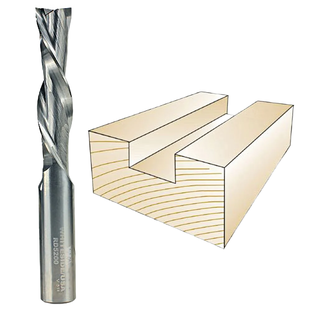 Specialty Whiteside Spiral Downcut Bit 1 2 in. SH x 1 2 in. CD x 2 in. CL Advanced