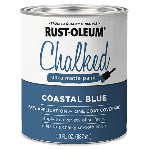 Secure Rust-Oleum Coastal Blue Ultra Matte Chalked Paint 30 oz. Practical
