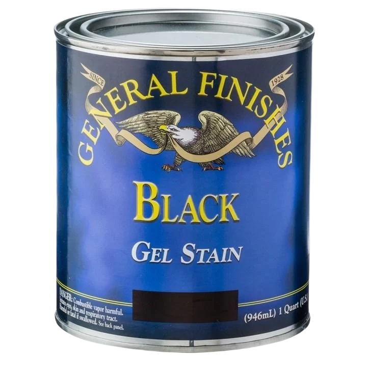 Durable General Finishes Black Gel Stain 1 Pint Stylish