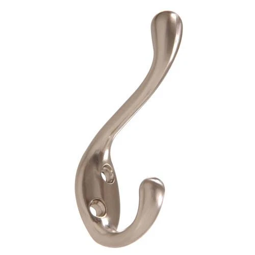 Organic Hillman Satin Nickel Heavy Duty Coat Hat Hook Verified