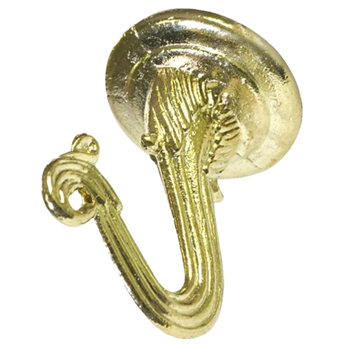 Excellent Hillman Brass Swag Hooks 2 Piece Smooth