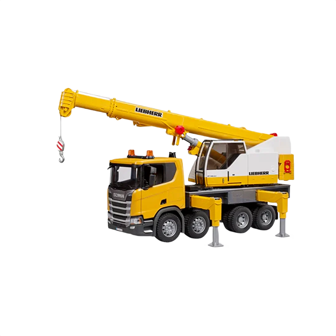 Crafted Bruder Scania Super 560R Liebherr Crane Truck w Light Sound High-Grade