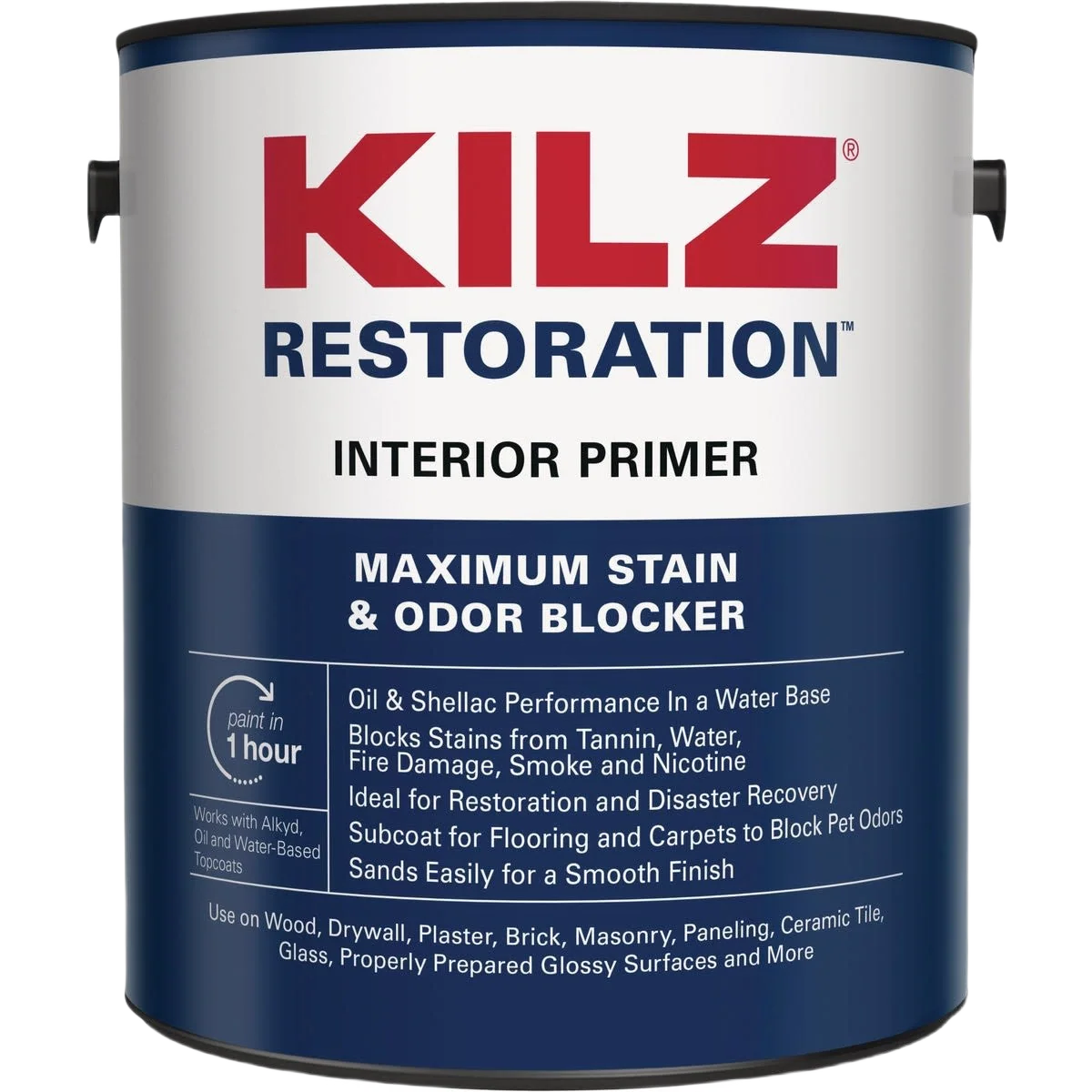 Specialty KILZ Restoration Maximum Stain Odor Blocker Interior Primer Gallon Soft