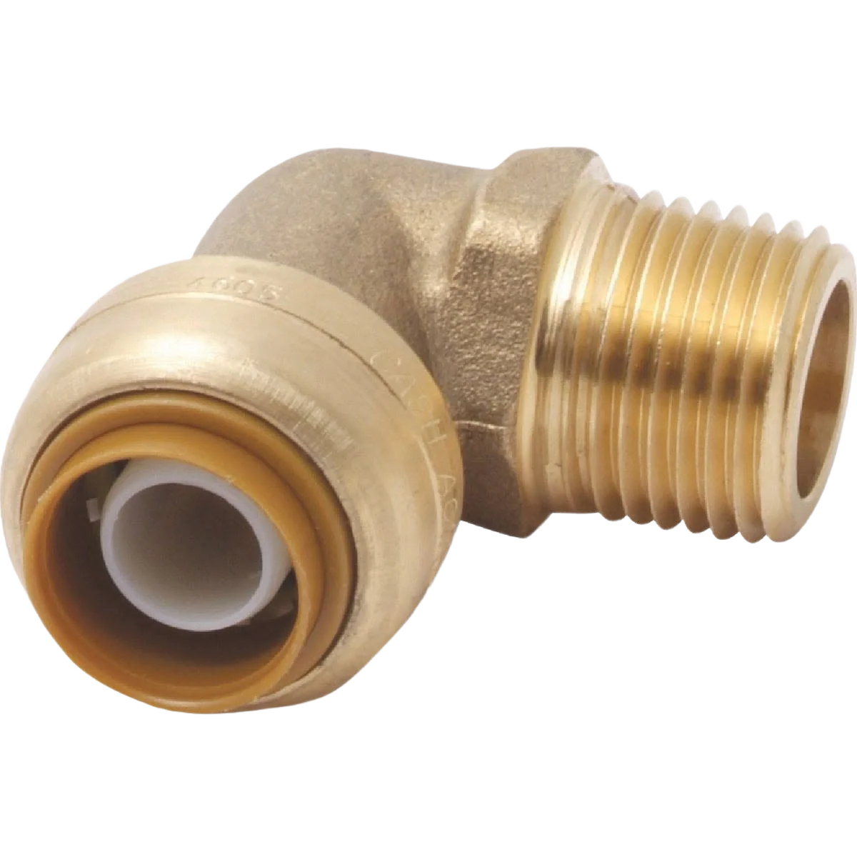 Lightweight SharkBite Push-to-Connect MNPT Elbow Optimized