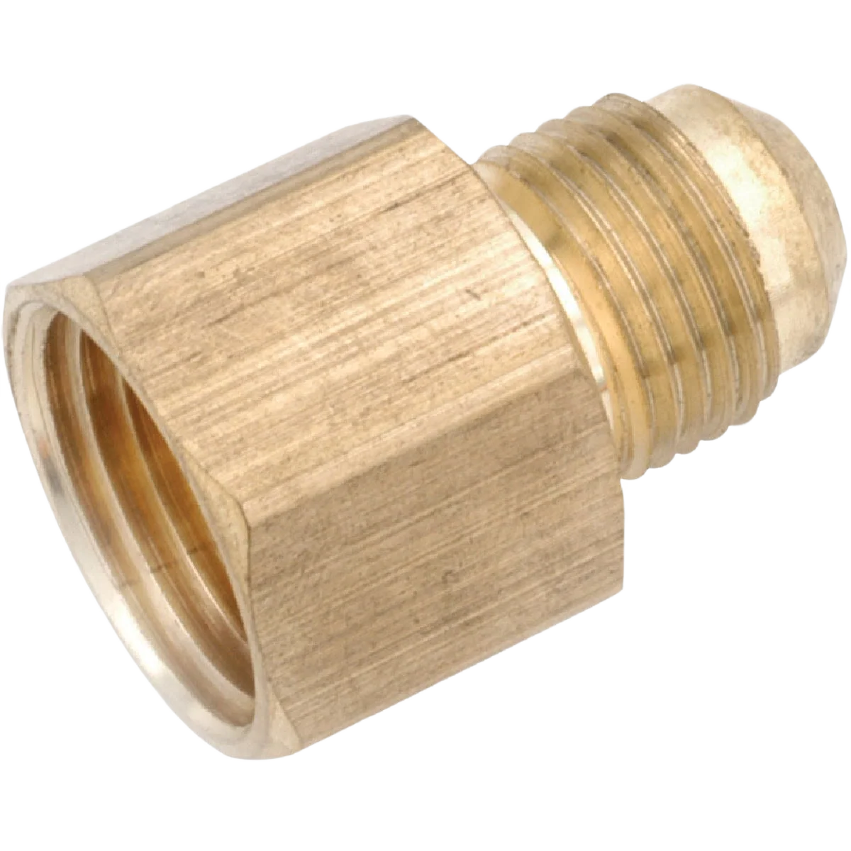 Fine Anderson Metals Brass Low Lead Female Flare Connector 1 2 In. x 3 8 In. Premium