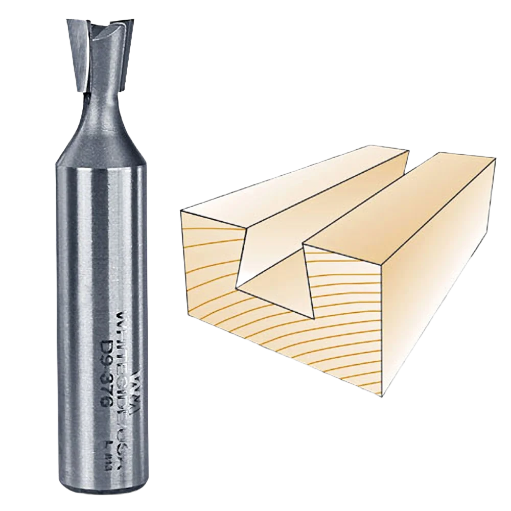 Proven Whiteside Dovetail Bit 1 2 in. SH x 3 8 in. LD x 9 deg. Relaxed
