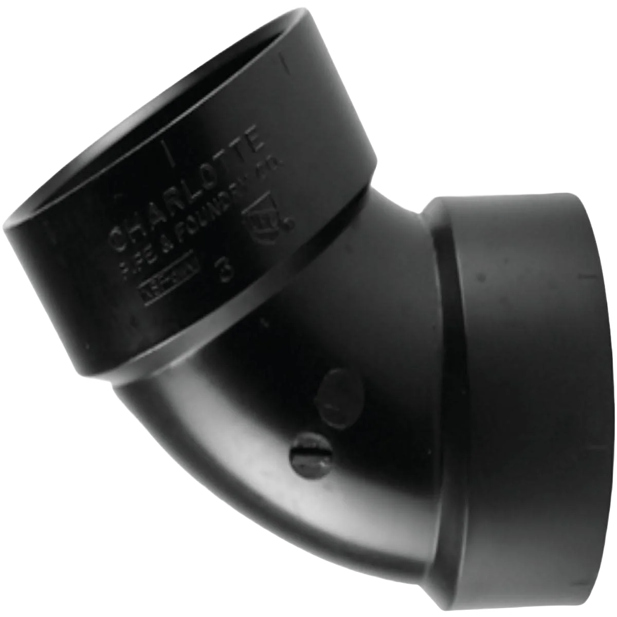 Exclusive Charlotte Pipe 2 In. Hub x Hub 60 Deg. ABS Elbow Convenient